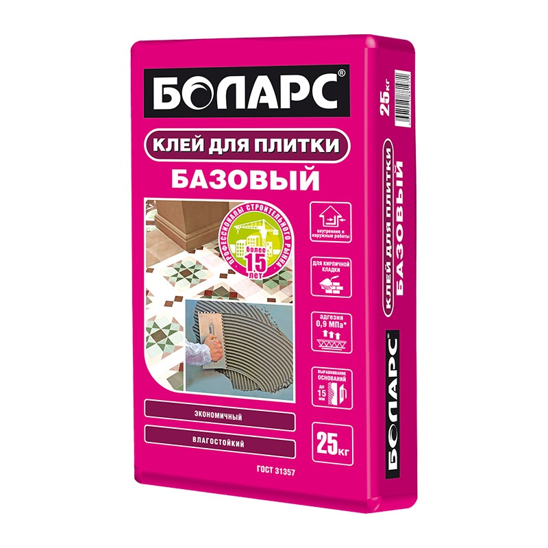 Клей для плитки Боларс Базовый (25 кг)