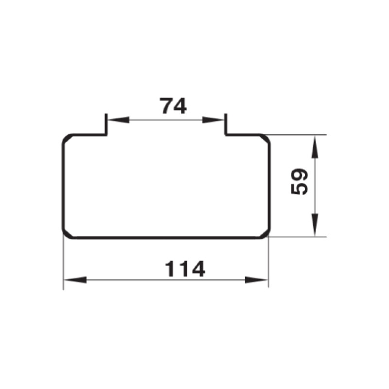 Держатель для плоского канала Наш Вент 56 110х55 мм
